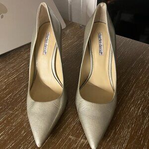 Charles David Metallic Gold Pointed-Toe Stiletto Pumps | Size 6.5